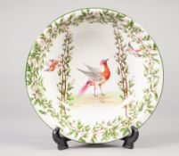 TWENTIETH CENTURY HAND PAINTED CHINA BOWL, of steep sided form, well painted in colours with '