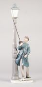 BOXED LLADRO 'LAMPLIGHTER' PORCELAIN FIGURE, printed mark, model no: 05205, 18 ½" (47cm)