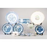 SELECTION OF CERAMIC ITEMS TO INCLUDE A MEISSEN PORCELAIN FLORAL ENCRUSTED SCENT BOTTLE WITH
