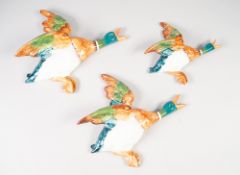 A SET OF THREE BESWICK WALL MOUNTED 'FLYING MALLARD DUCKS' numbered 596 (1-3)