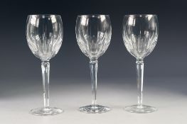 SET OF EIGHT WATERFORD 'BLACKROCK' PATTERN WINE GLASSES, 8 ¼" (21cm) high, (8)