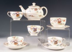 LATE NINETEENTH CENTURY THIRTY SIX PIECE ROYAL WORCESTER CHINA PART TEA SERVICE, now suitable for