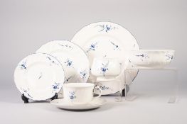 A MODERN 52 PIECE VILLEROY AND BOCH 'VIEUX LUXEMBERG' 'CHANTILLY SPRIG' PATTERN PART TEA AND