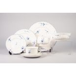 A MODERN 52 PIECE VILLEROY AND BOCH 'VIEUX LUXEMBERG' 'CHANTILLY SPRIG' PATTERN PART TEA AND