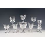 TWENTY THREE PIECE ROYAL BRIERLEY PART SUITE OF STEMMED DRINKING GLASSES IN THREE SIZES, comprising: