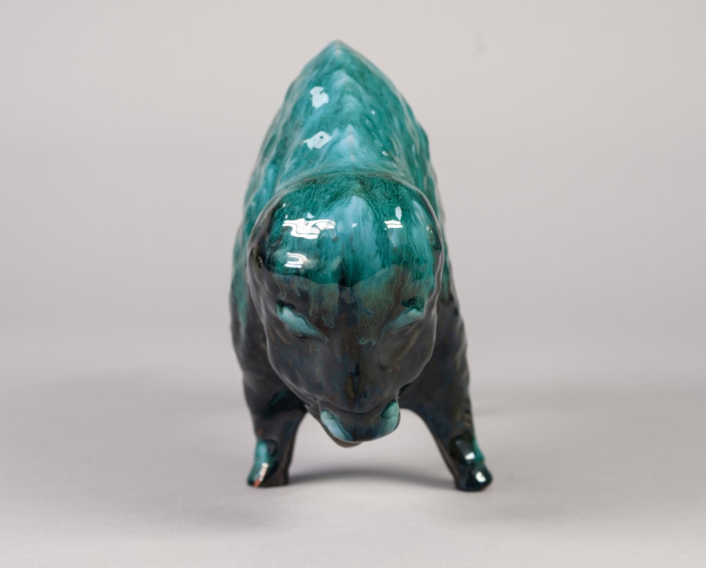 CANADIAN, BLUE MOUNTAIN POTTERY MODEL OF A BUFFALO, 7" (17.8cm) high - Image 2 of 5