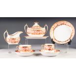 39 PIECE EARLY NINETEENTH CENTURY SPODE PART TEA AND COFFEE SERVICE, each with a floral printed