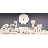 TWENTY PIECES OF MINIATURE CRESTED CHINA, including SIX PIECES OF GEMMA, and SEVEN UNMARKED