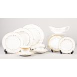 NINETY SEVEN PIECE MODERN ROYAL WORCESTER 'GOLD CHANTILLY' PATTERN CHINA PART DINNER AND TEA