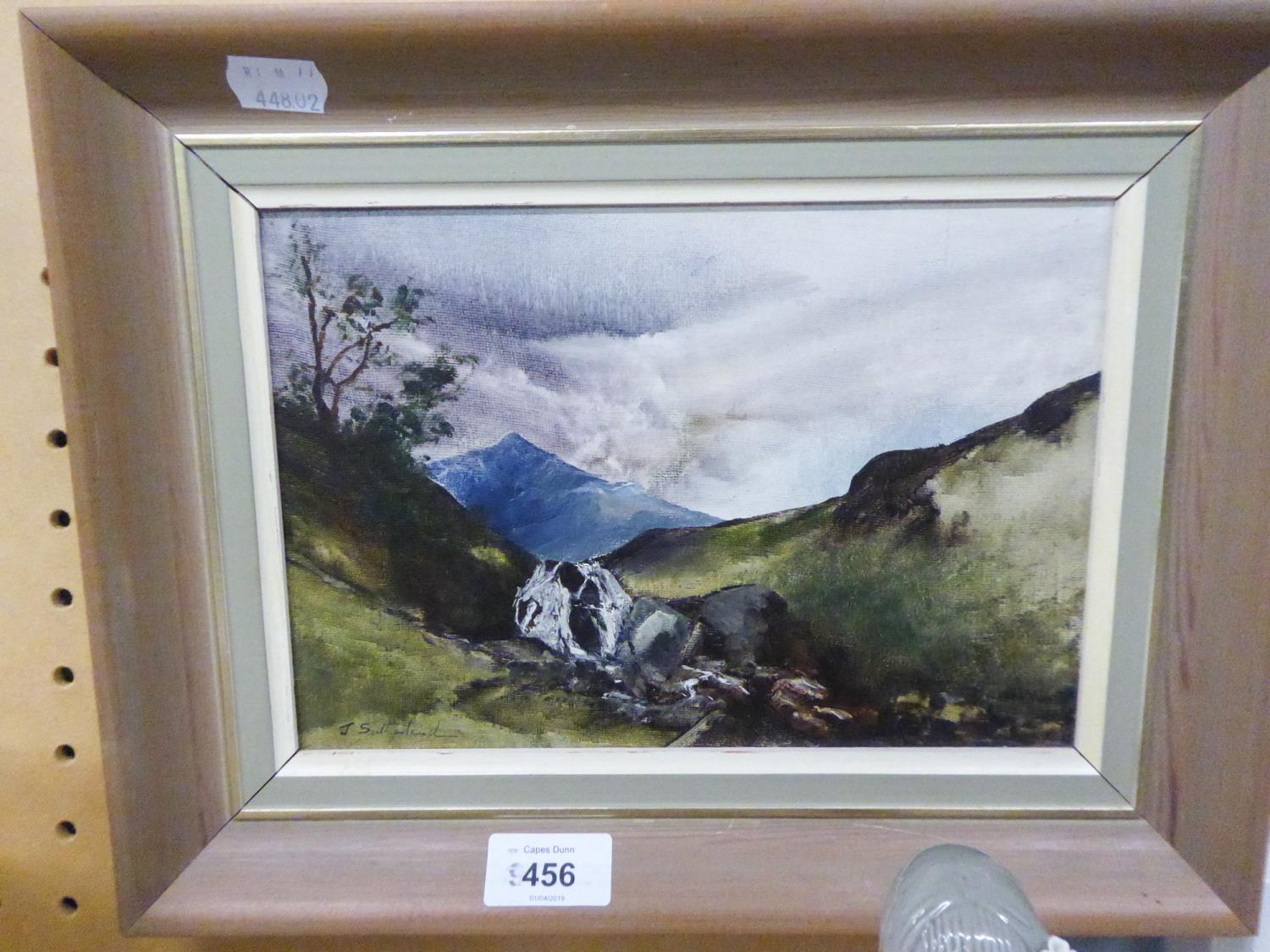 IAN SUTHERLAND OIL PAINTING 'TRACK TO EASEDALE TARN' 7" X 9 1/2"