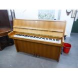 A 'SCHIMMEL' MODERN UPRIGHT PIANO, IN TEAK CASE