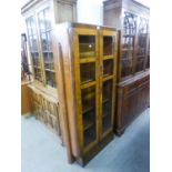 1930's Walnut Display Cabinet of Art Deco Design