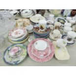 GROUP OF MISC CERAMIC TABLE WARES to include; plates, wall plates, bowls, trinket dishes etc...