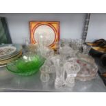 A COLLECTION OF CUT GLASS ITEMS TO INCLUDE; SMALL VASES, BON BON DISHES AND OTHER DISHES VARIOUS