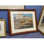 TWO UNATTRIBUTED OIL PAINTINGS 'Sardine Fleet', Indistinctly signed and titled verso 11 ½" x