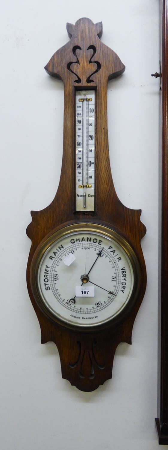 A BANJO SHAPED BAROMETER (A.F.)