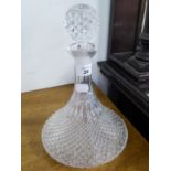 A MODERN CUT GLASS DECANTER