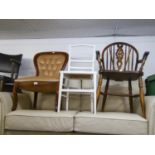 SIX VARIOUS DINING ROOM CHAIRS