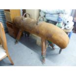 A VINTAGE POMMEL HORSE BY H. HUNT AND SONS