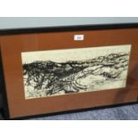 RICHARD WEISBROD (1906-1991) BLACK INK DRAWING 'Provence Landscape' Signed and dated (19)63,