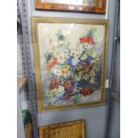 MARION BROOM (twentieth century) WATERCOLOUR Flowers in a glass vase Signed lower right 237 1/2" x