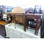 A LATE VICTORIAN INLAID WALNUTWOOD TOP LOW TABLE, WITH ASSOCIATED QUATREFORM BASE WITH BRASS LION