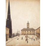 L. S. LOWRY (1887 - 1976) LIMITED EDITION COLOUR PRINT 'The Old Town Hall Middlesborough'