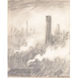 STYLE OF TREVOR GRIMSHAW (b.1947) PENCIL DRAWING Study of Industrial landscape, evidence of