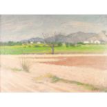 ROBERT BUHLER (1916-1989) OIL ON BOARD ‘Benicassim, nr. Castellone Depa Plana, Spain’ Signed, titled