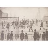 •L.S. LOWRY (1887-1976) ARTIST SIGNED LIMITED EDITION PRINT OF A PENCIL DRAWING ‘The Football