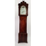 JOHN KENT, MANCHESTER, GEORGE III FIGURED MAHOGANY LONGCASE CLOCK WITH 8 DAYS STRIKING MOVEMENT,