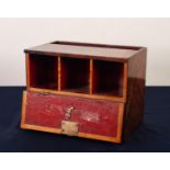 GOOD QUALITY NINETEENTH CENTURY FIGURED WALNUT LADIES WRITING/ STATIONERY BOX, of oblong form, the