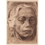 KATHE KOLLOWITZ (1867-1945) ORIGINAL ETCHING (re-strike from the original plate) 'Self Portrait' 5