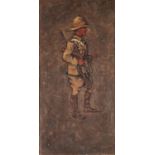 BRITISH SCHOOL (EARLY 20th CENTURY) PAIR OF OIL PAINTINGS ON CANVAS Studies of standing, uniformed
