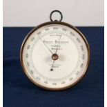 SHORT & MASON BULKHEAD BLACK JAPANNED AND GILT METAL CASED MARK 2 ANEROID BAROMETER, NUMBER: 29848/