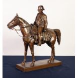 LOUIS MARIE MORISE (1818-1883), LATE NINETEENTH CENTURY BRONZE EQUESTRIAN GROUP OF NAPOLEON