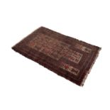 DAGHESTAN CAUCASIAN PRAYER RUG, the rectangular central panel and mihrab with all-over panel on a