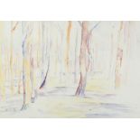 PHILIP SUTTON (b.1928) TWO WATERCOLOUR DRAWINGS Study of trees, 22 ¼" x 16" (56.5cm x 40.7cm),