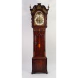 SAM COLLIER, ECCLES, GEORGE III INLAID FIGURED MAHOGANY LONGCASE CLOCK WITH ROLLING MOON PHASE,