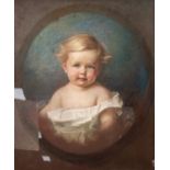 E. EYRES (EARLY 20th CENTURY) TWO PASTEL DRAWINGS Portraits of an infant and a young boy in drawn