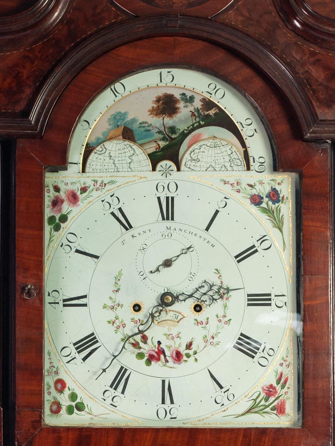 JOHN KENT, MANCHESTER, GEORGE III FIGURED MAHOGANY LONGCASE CLOCK WITH 8 DAYS STRIKING MOVEMENT, - Image 2 of 2