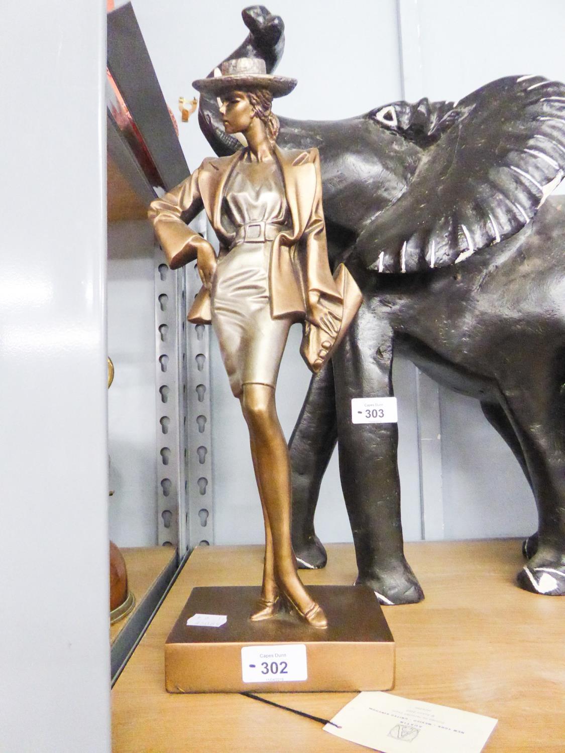 AN 'AUSTIN' MODERN ART DECO STYLE FIGURE OF A LADY