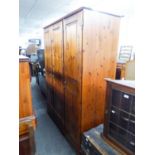 DUCAL PINE TRIPLE DOOR WARDROBE