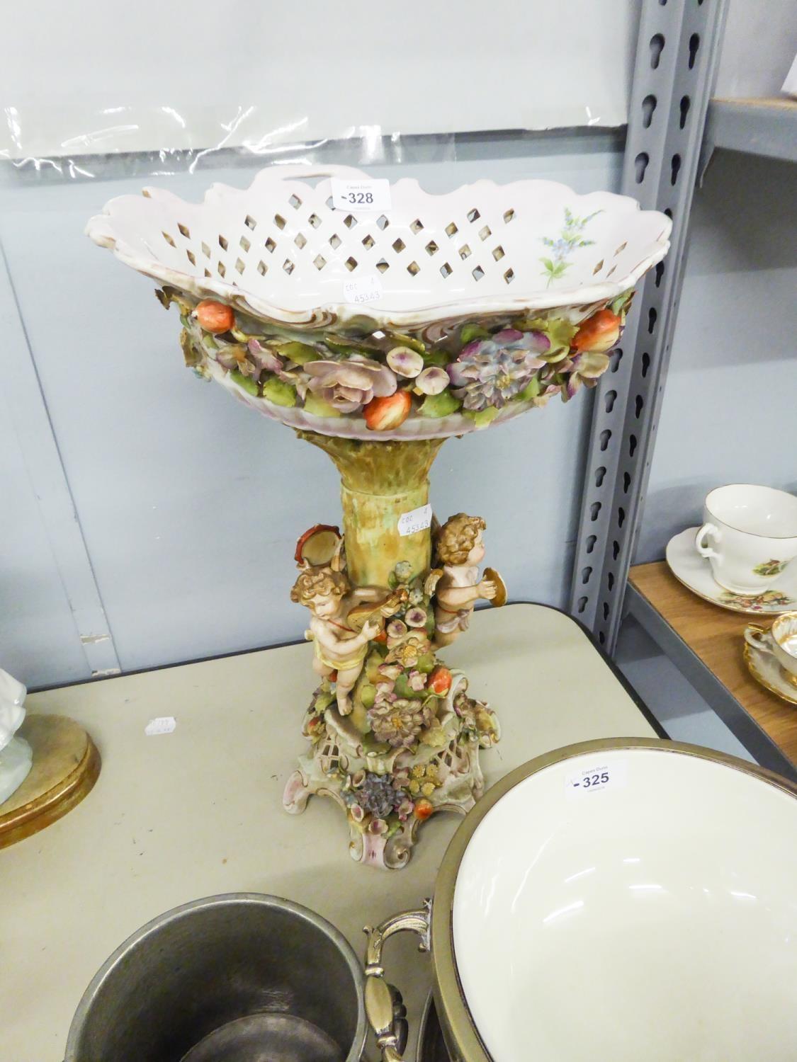 SITZENDORF PEDESTAL DISH (A.F.)