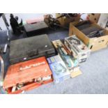QUANTITY OF ELECTRIC HAND TOOLS, POWER CRAFT SANDER, BLACK AND DECKER WALL PAPER STRIPPER, DRILLS,