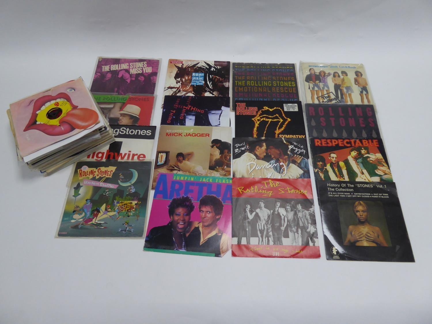 RECORDS, VINYL SINGLES - A COLLECTION OF ROLLING STONES AND RELATED SINGLES AND EP'S, including;