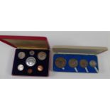 UNCIRCULATED SEVEN COIN SET, MEMORIAL TO QUEEN SALOTE TUPOU III OF TONGA 1967, in plush lined and