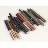 SIXTEEN ASSORTED PRE- AND POST-WAR FOUNTAIN PENS AND BALL-POINT PENS (16)