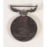 VICTORIA 'BALTIC MEDAL' 1854-1855, the reverse with Britannia and the Forts of Sveaboeg and