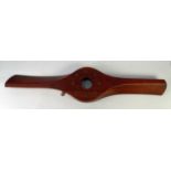 MAHOGANY AIRCRAFT PROPELLER, 38 1/2" (97.7cm) long